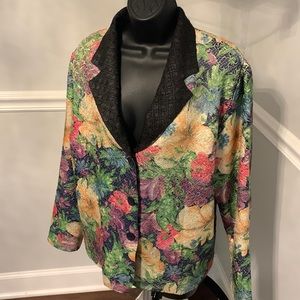 Vintage Tally-Ho Crinkle Reversible Blazer Size L